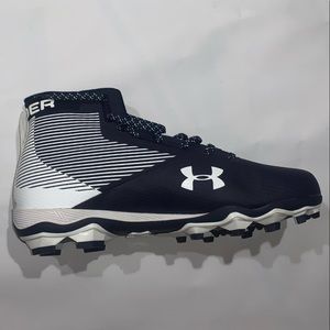 Under Armour Brand New Navy Blue & White Hi Top Cleats